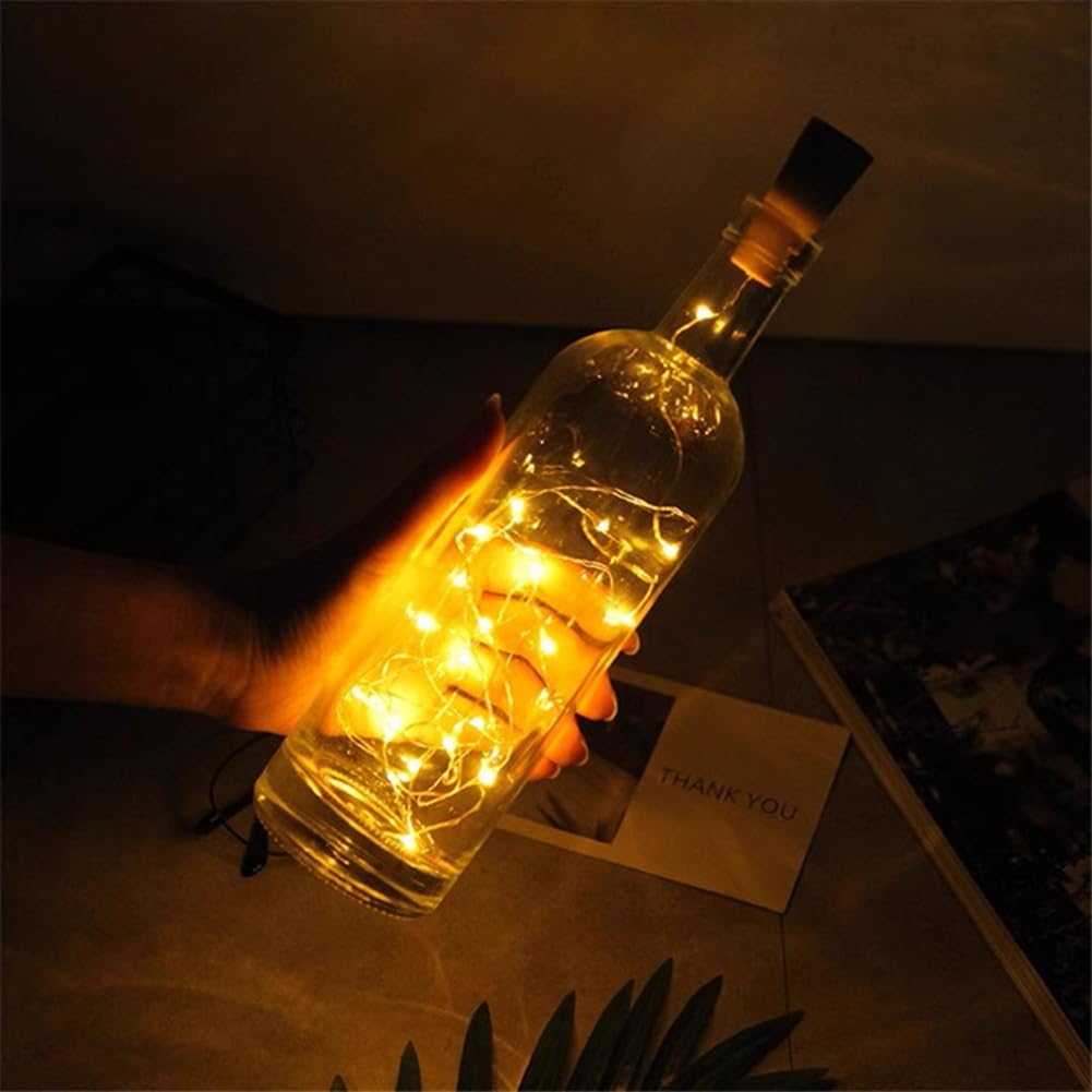 Kolorowe lampki LED butelka - różne kolory światełek dekoracyjnych