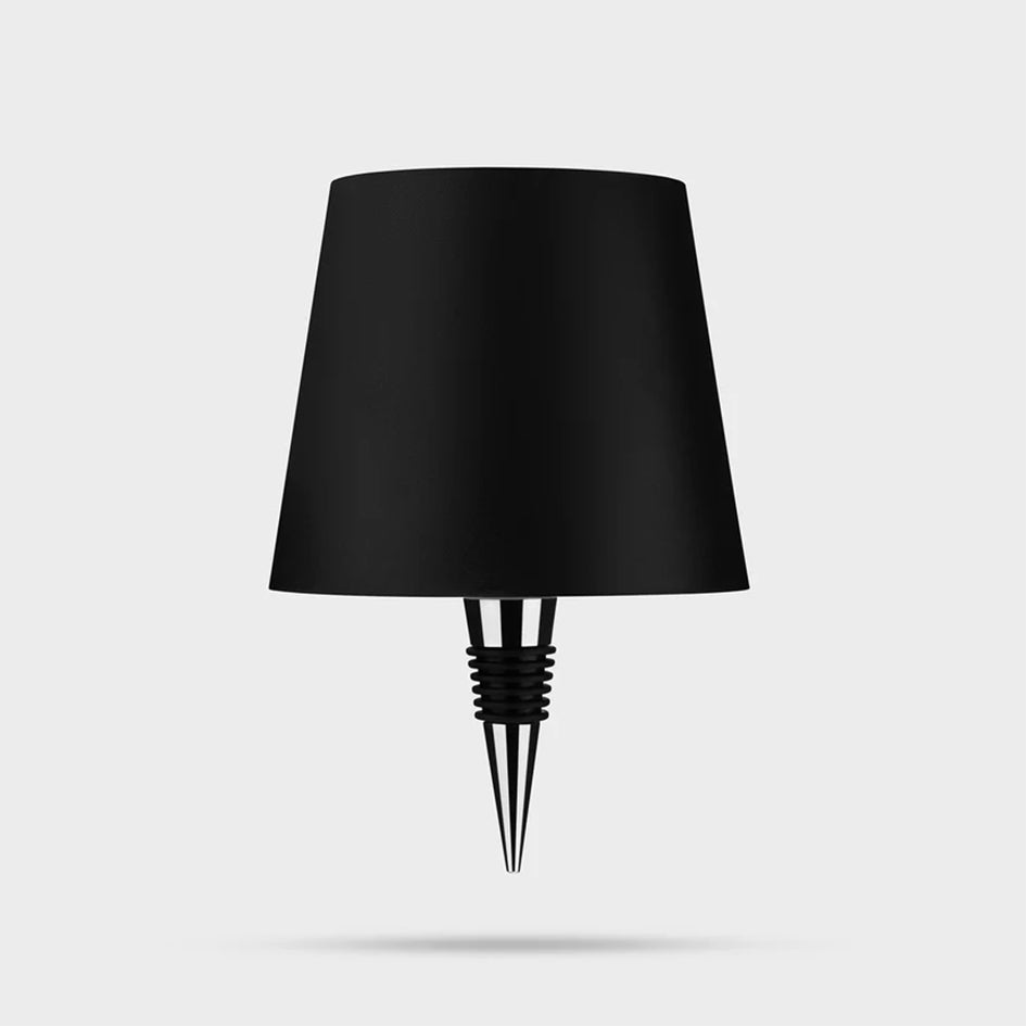 Bezprzewodowa lampa LED na butelkę w kolorze czarnym - widok główny produktu