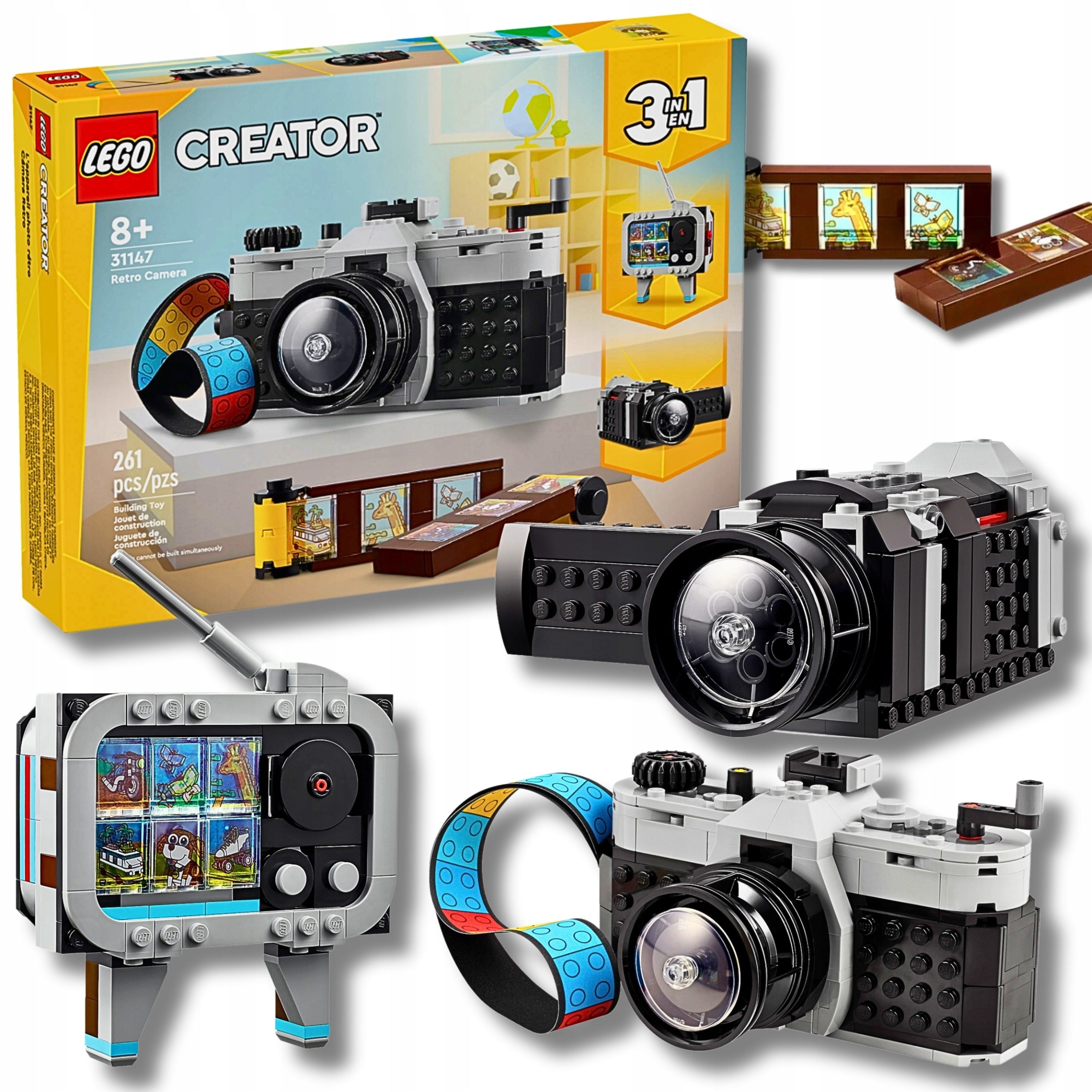 LEGO Creator 3w1 Aparat fotograficzny w stylu retro vintage - zestaw klocków z kamerą i radiem
