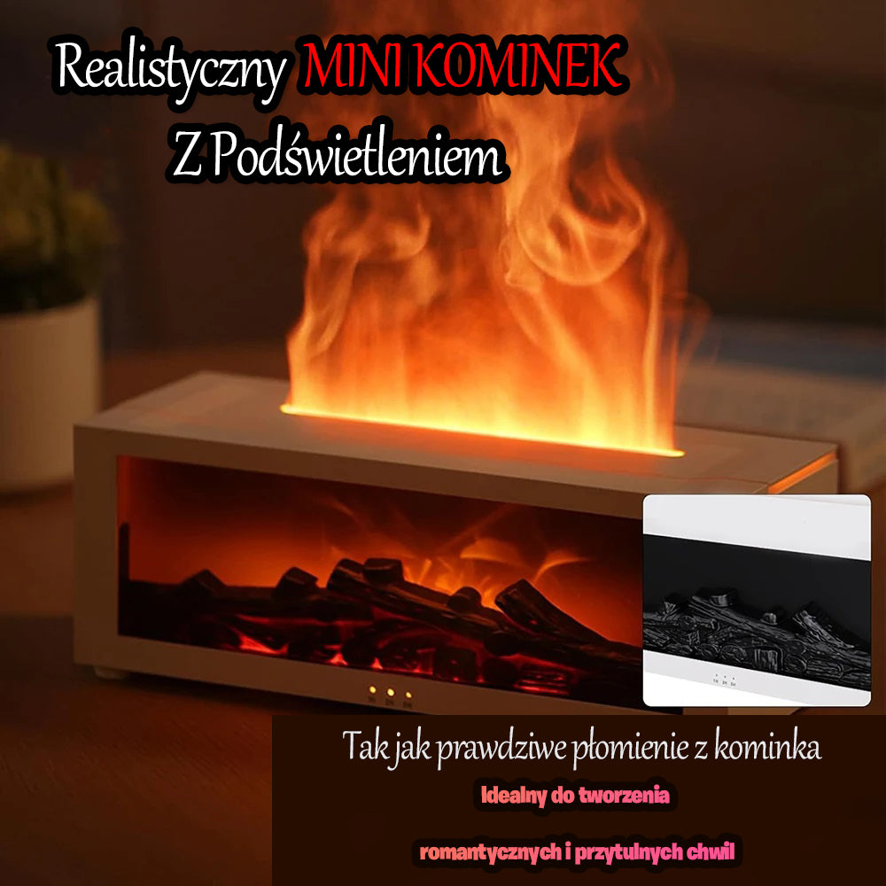 Nawilżacz powietrza kominek - zastosowanie w eleganckim wnętrzu