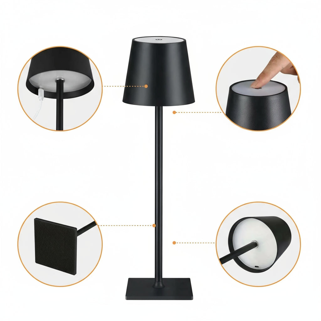 Nowoczesna lampka nocna LED z panelem dotykowym